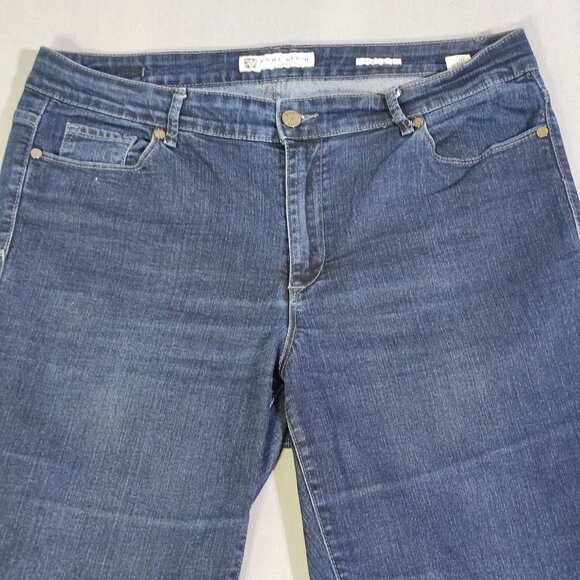 Anne Klein Jeans Lion straight women's size 16 ink blue rhinestone decoration - Picture 2 of 16